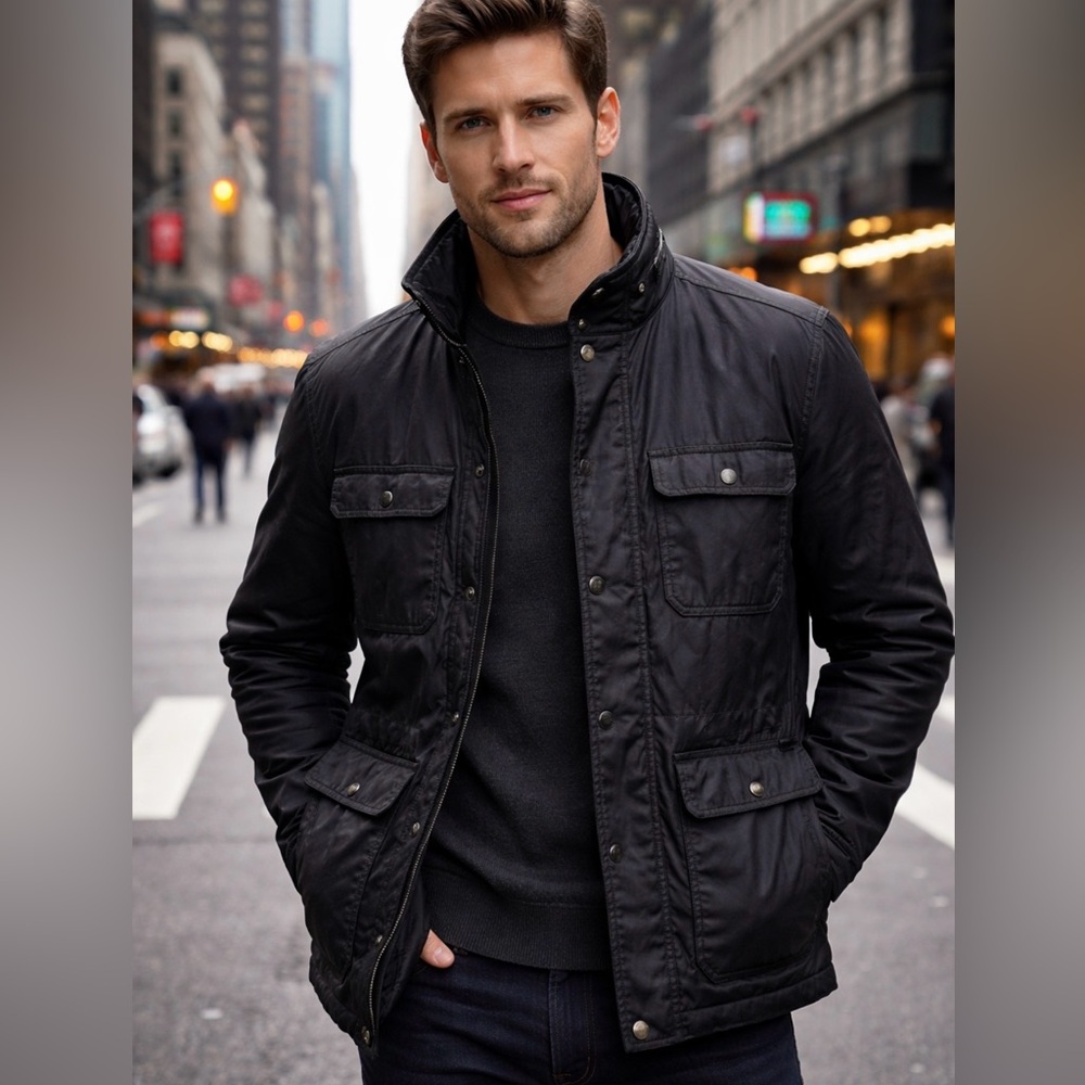 Luxury Coach Black Military Field Jacket